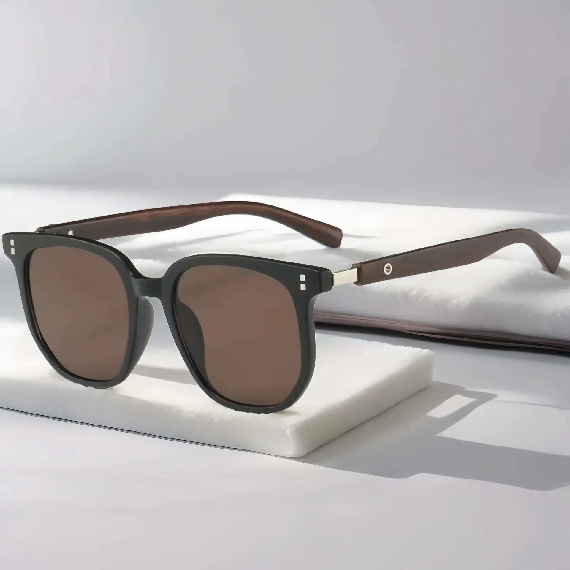 2026 Korean Style Brown Sunglasses for Women Square Frame - Image 8