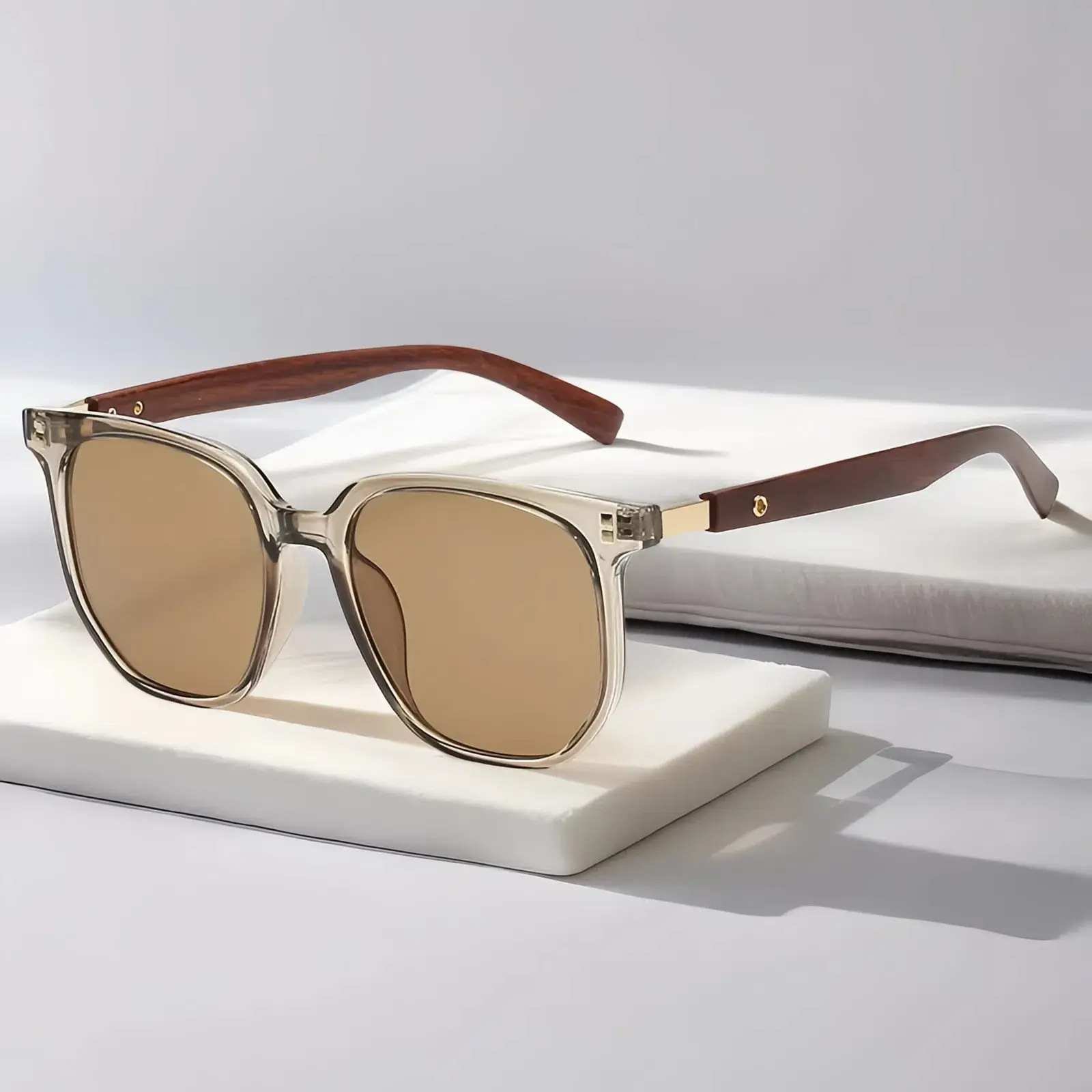 2026 Korean Style Brown Sunglasses for Women Square Frame - Image 9