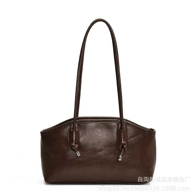 Retro Brown Leather Commuter Bag for Women 2026 - Image 9