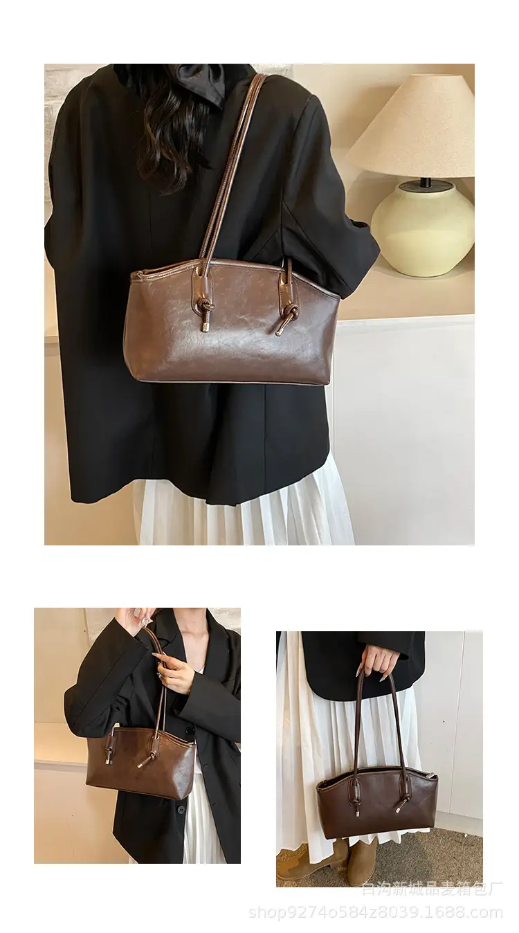 Retro Brown Leather Commuter Bag for Women 2026 — feature 4