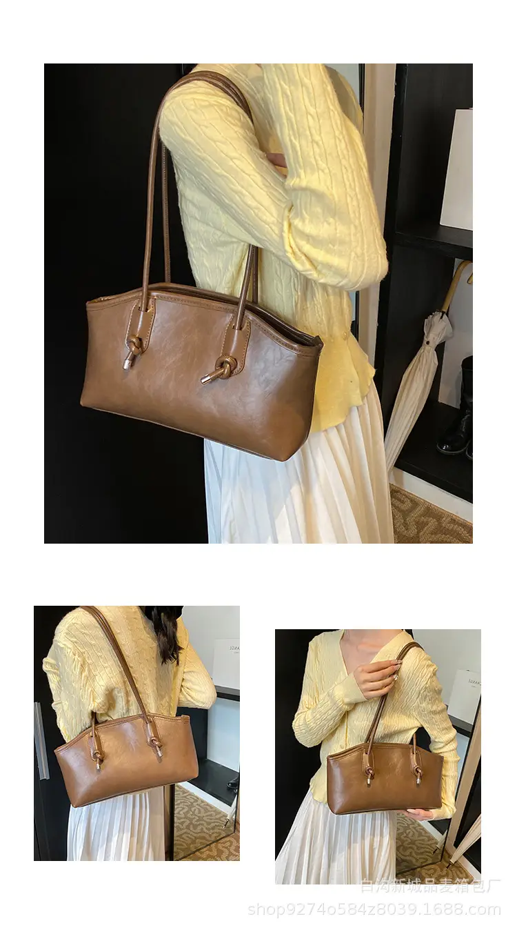 Retro Brown Leather Commuter Bag for Women 2026 — feature 5