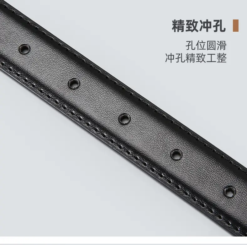 Black Gold C Buckle Women's Slim Fit Belt — feature 12