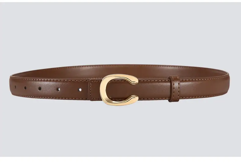 Black Gold C Buckle Women's Slim Fit Belt — feature 17