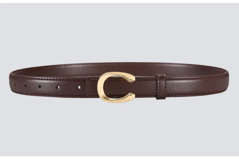 Black Gold C Buckle Women's Slim Fit Belt — feature 19