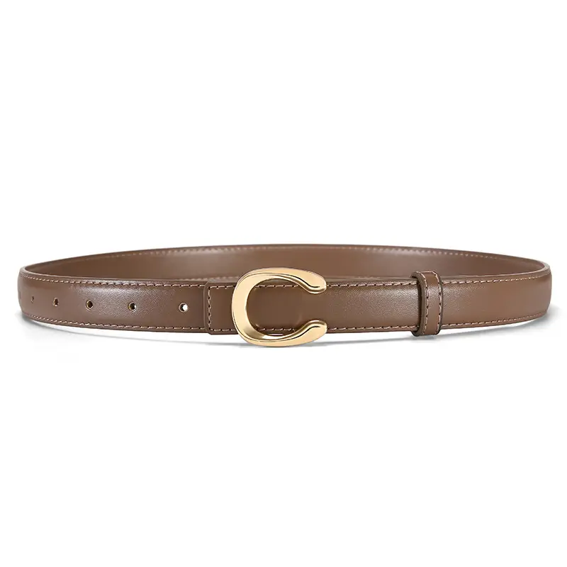 Black Gold C Buckle Women's Slim Fit Belt - Image 4