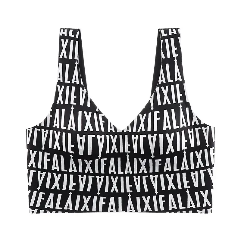 Jelly Seven-breasted Plus Size Bra Letter Print - Image 3