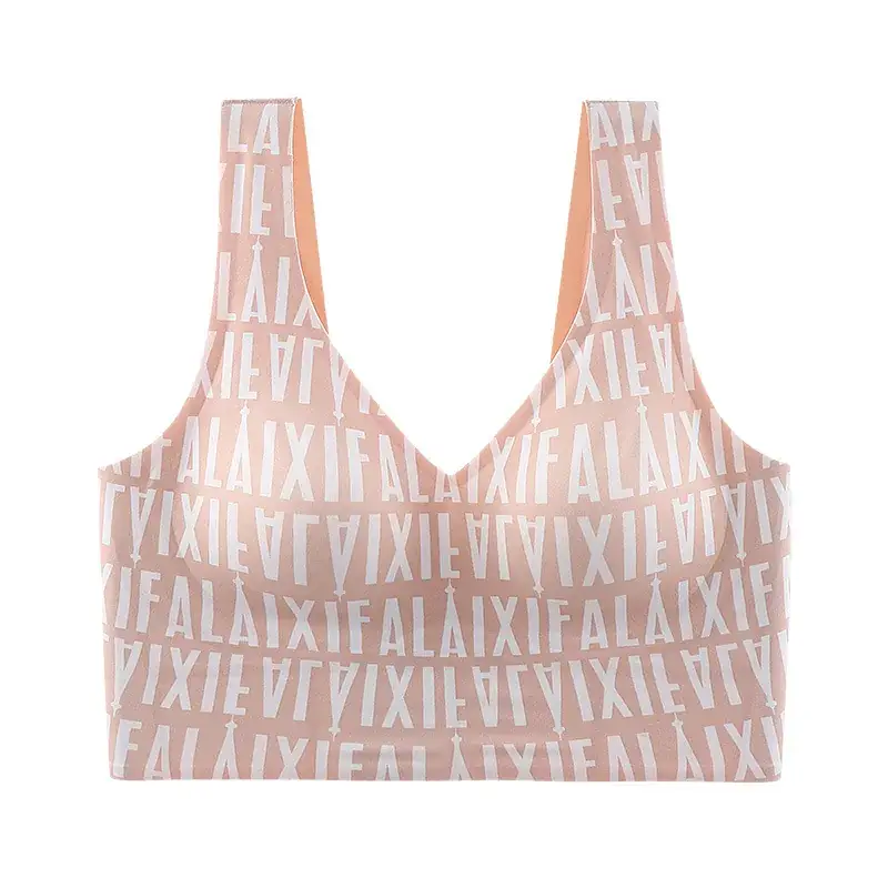 Jelly Seven-breasted Plus Size Bra Letter Print - Image 4