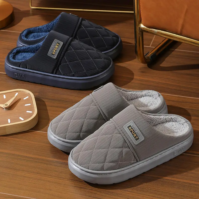 Cotton Slippers for Men Winter 2026 New Model Home Non-Slip Indoor Home Warm Couple Waterproof Cotton Slippers Men's Autumn — feature 18