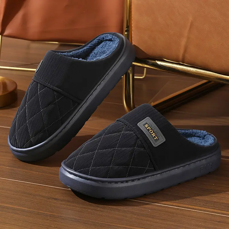 Cotton Slippers for Men Winter 2026 New Model Home Non-Slip Indoor Home Warm Couple Waterproof Cotton Slippers Men's Autumn — feature 22