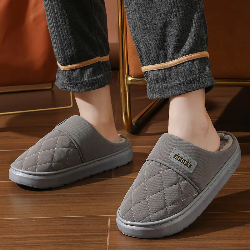Cotton Slippers for Men Winter 2026 New Model Home Non-Slip Indoor Home Warm Couple Waterproof Cotton Slippers Men's Autumn — feature 6