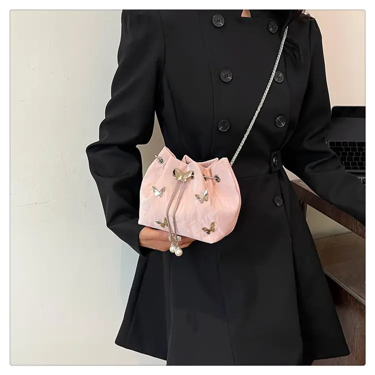Pink Butterfly Rivet Handbag Women 2024 — feature 17