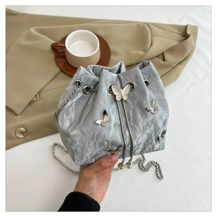 Pink Butterfly Rivet Handbag Women 2024 - Image 3