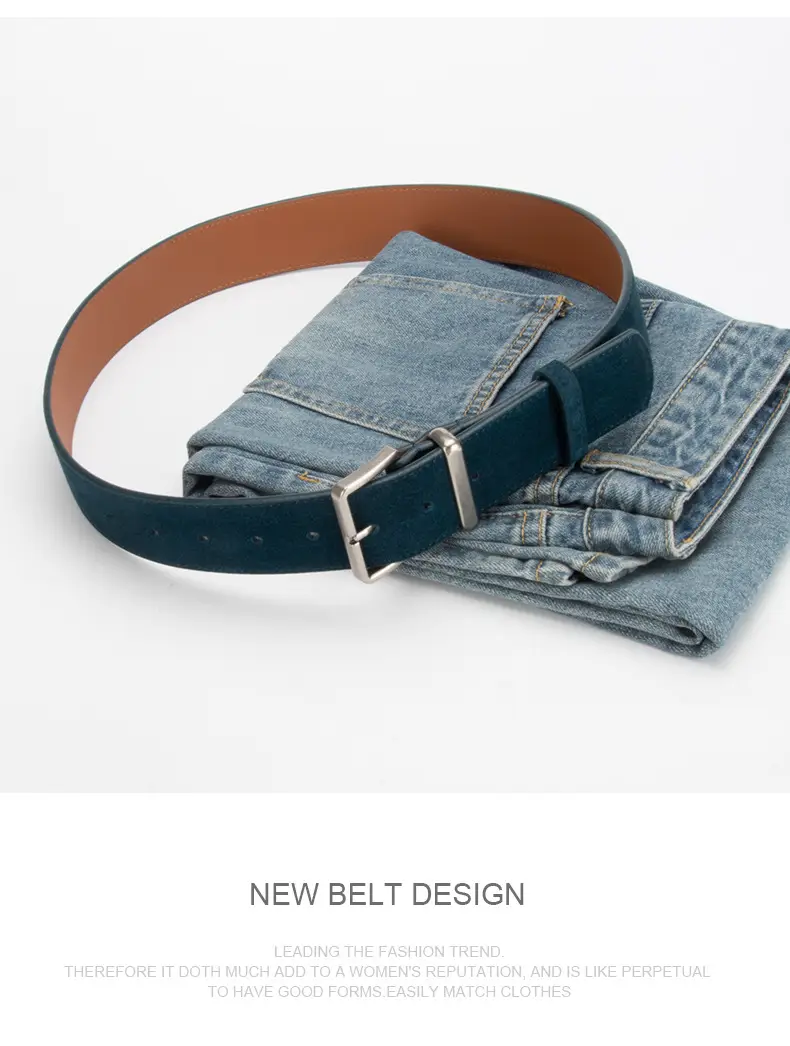 Purple Anti-Frill Women's Belt High-end Genuine Leather — feature 10