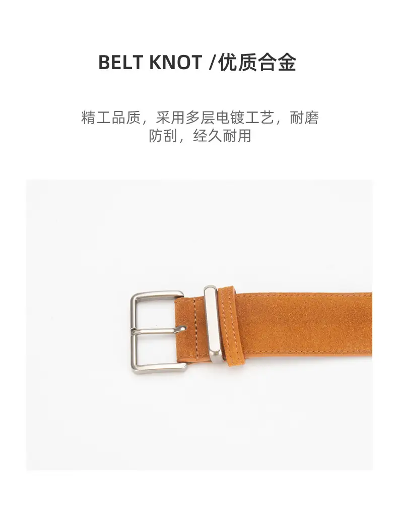 Purple Anti-Frill Women's Belt High-end Genuine Leather — feature 6