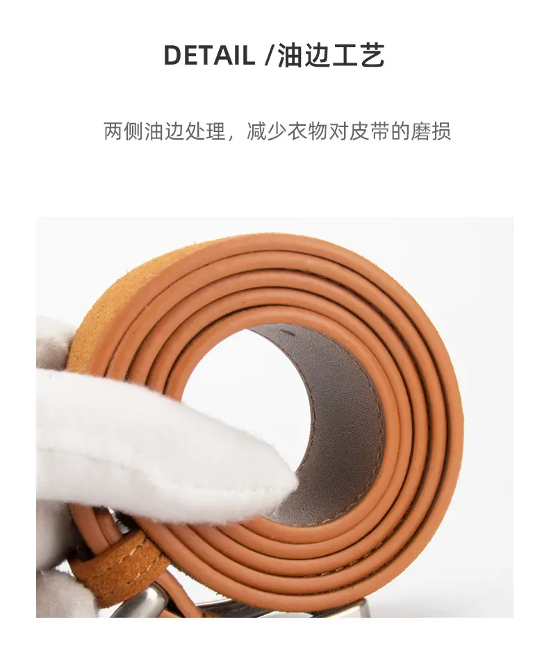 Purple Anti-Frill Women's Belt High-end Genuine Leather — feature 7