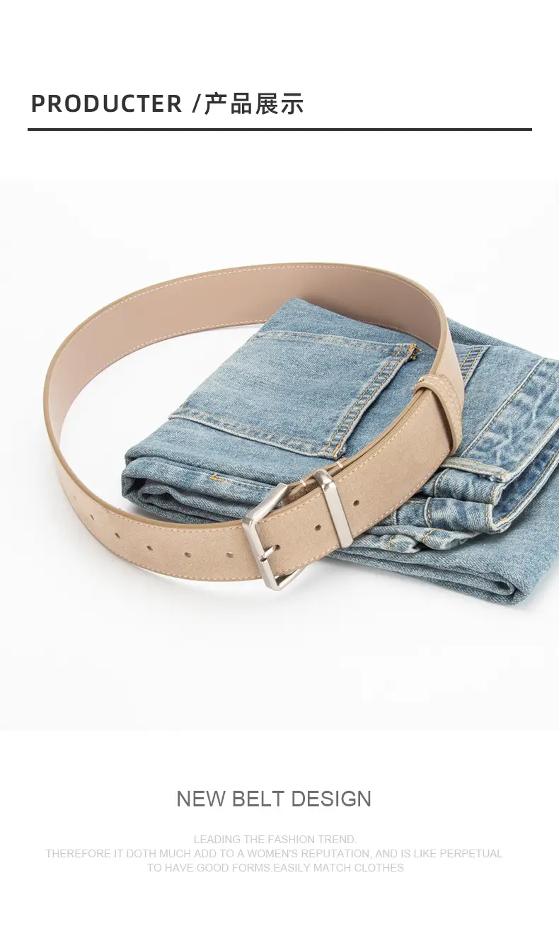 Purple Anti-Frill Women's Belt High-end Genuine Leather — feature 9