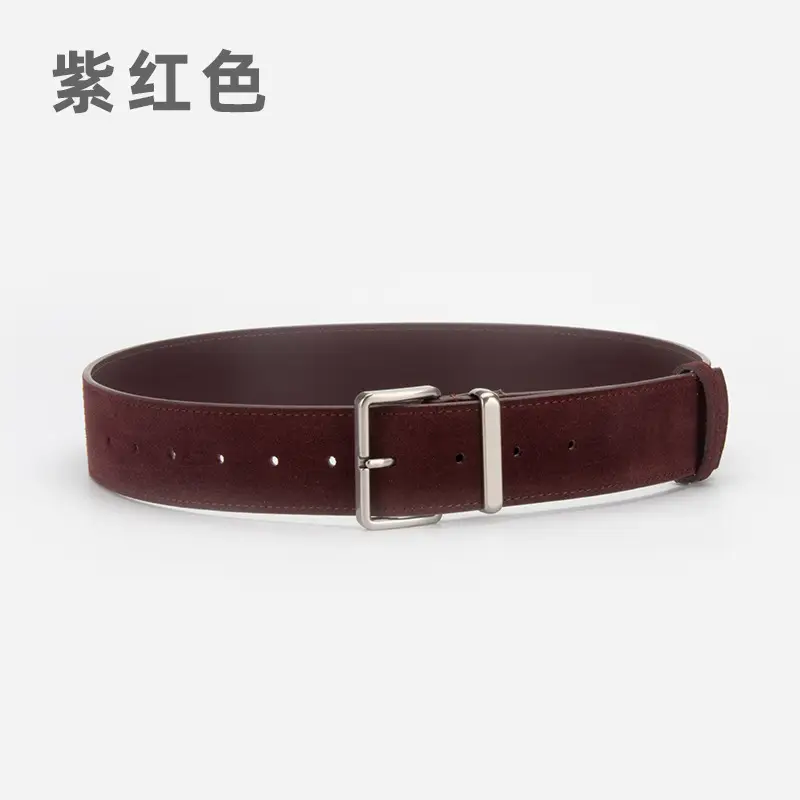Purple Anti-Frill Women's Belt High-end Genuine Leather - Image 12