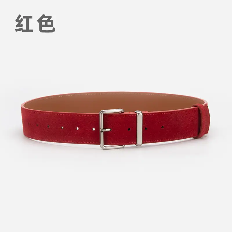 Purple Anti-Frill Women's Belt High-end Genuine Leather - Image 2