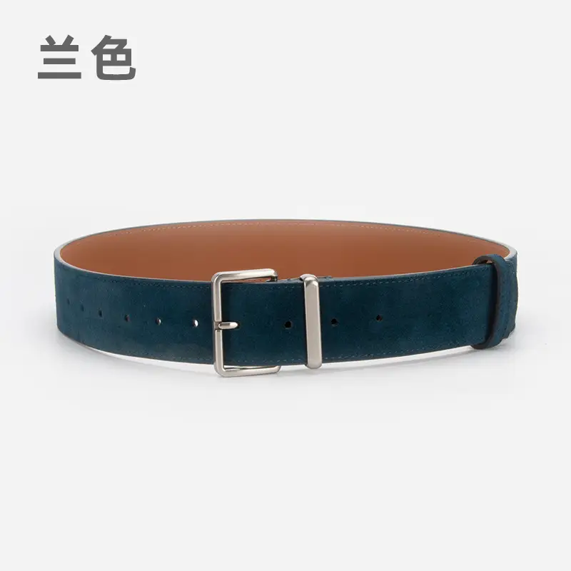 Purple Anti-Frill Women's Belt High-end Genuine Leather - Image 6