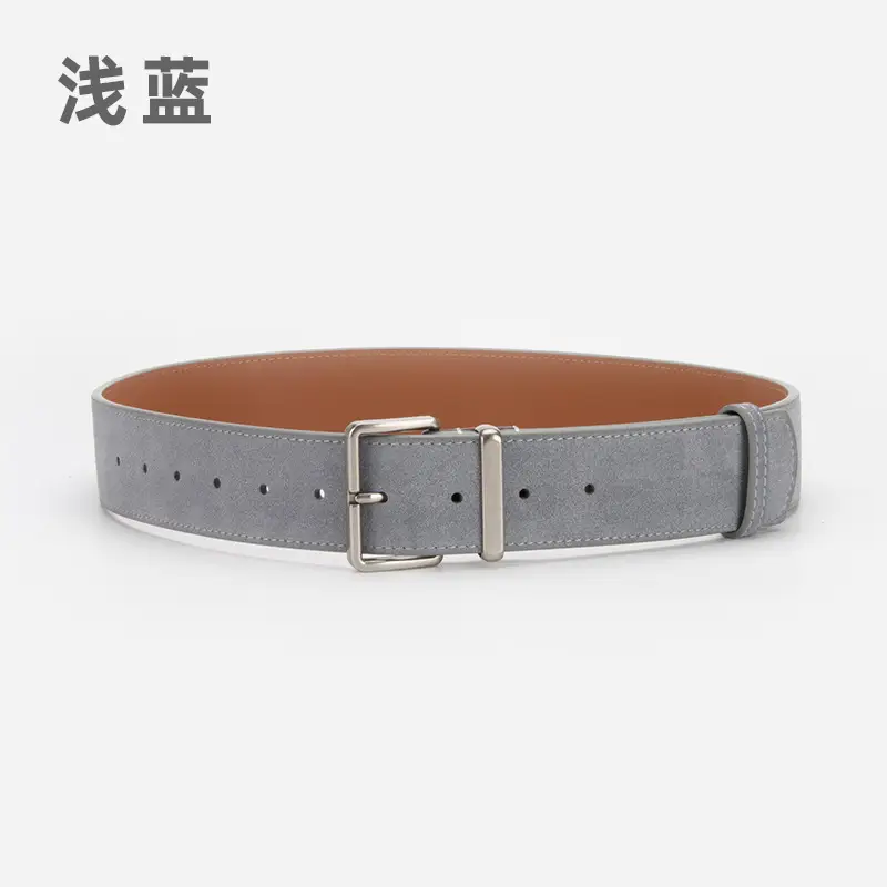 Purple Anti-Frill Women's Belt High-end Genuine Leather - Image 9