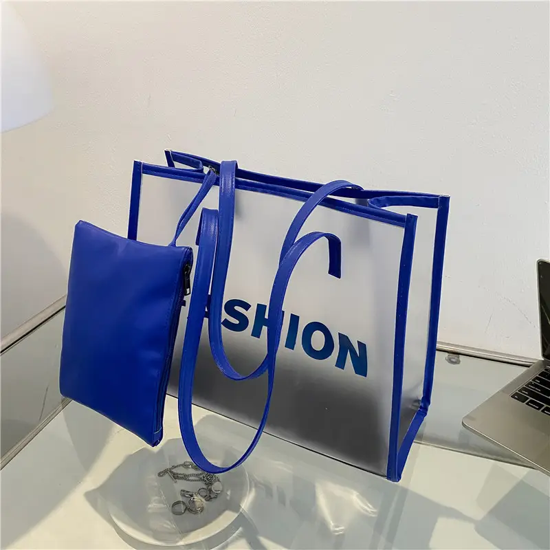 Transparent Large Bags for Women 2026 New Fashion Jelly Shoulder Tote - Image 2