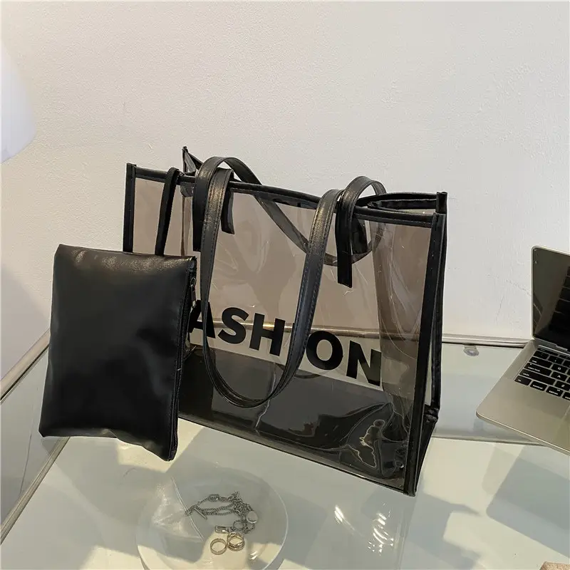 Transparent Large Bags for Women 2026 New Fashion Jelly Shoulder Tote - Image 4