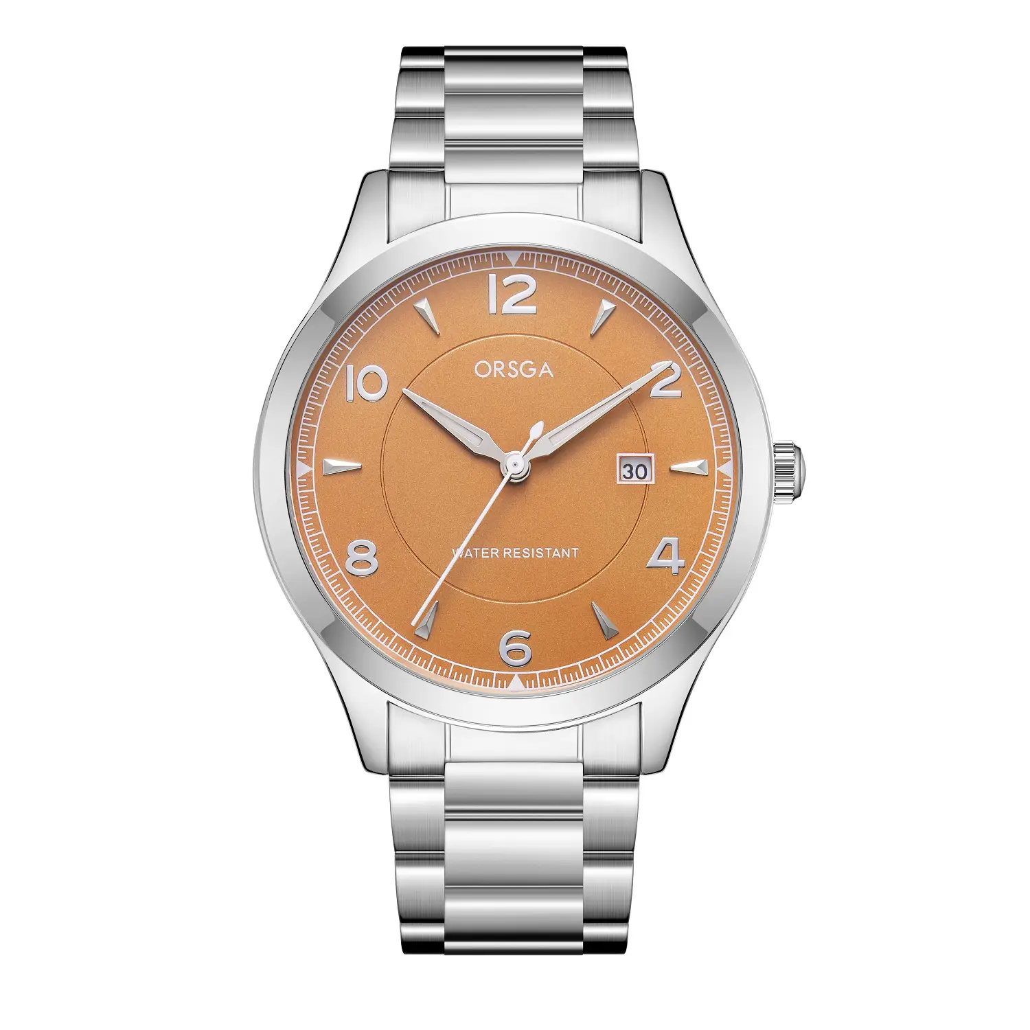 ORSGA Men's Stainless Steel Quartz Watch with Calendar