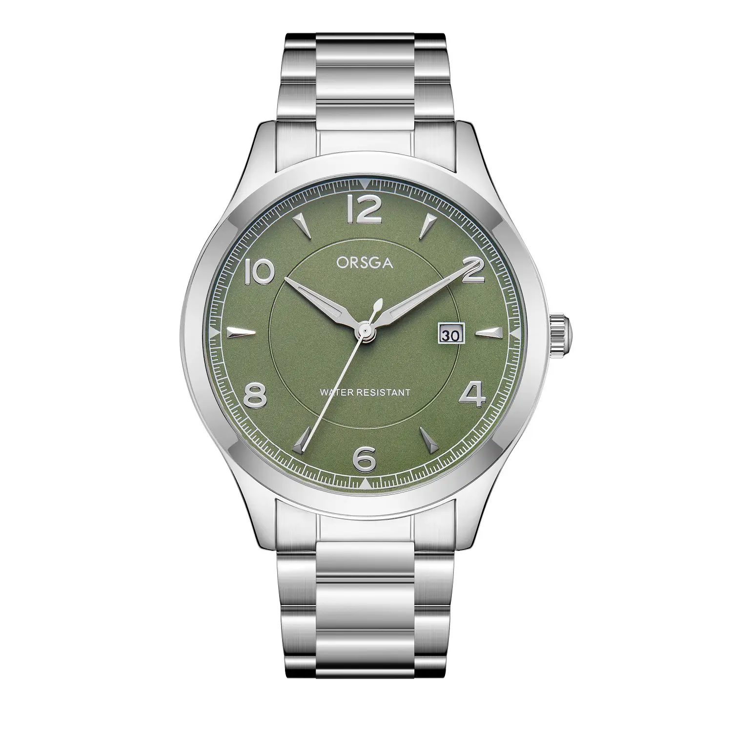 ORSGA Men's Stainless Steel Quartz Watch with Calendar