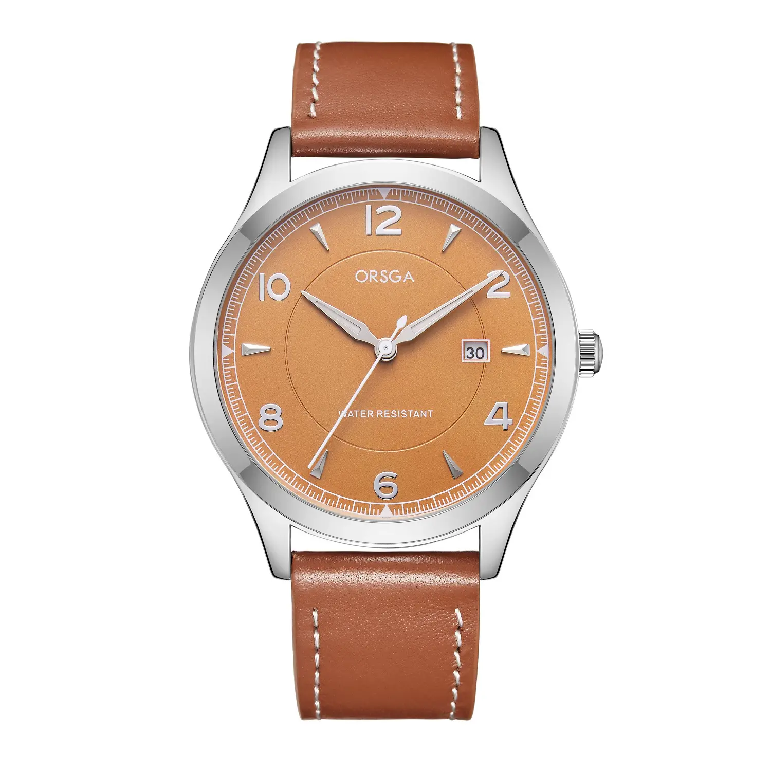 ORSGA Men's Stainless Steel Quartz Watch with Calendar