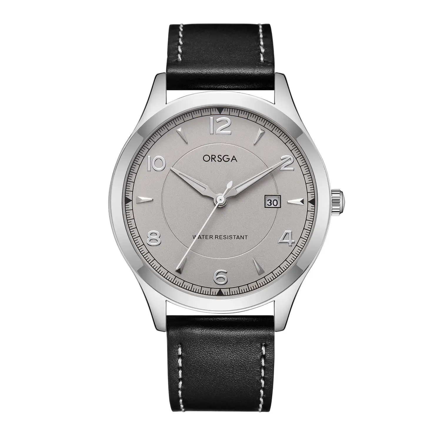 ORSGA Men's Stainless Steel Quartz Watch with Calendar
