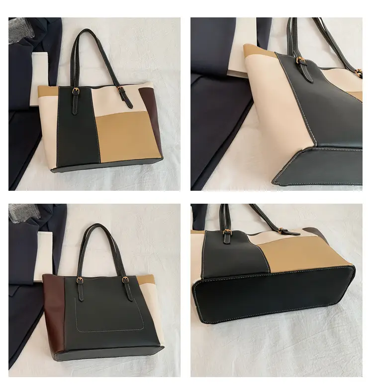 Women's PU Contrast Color Shoulder Bag 2024 — feature 11