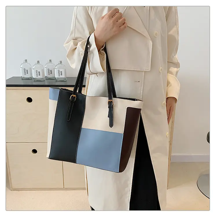 Women's PU Contrast Color Shoulder Bag 2024 — feature 19