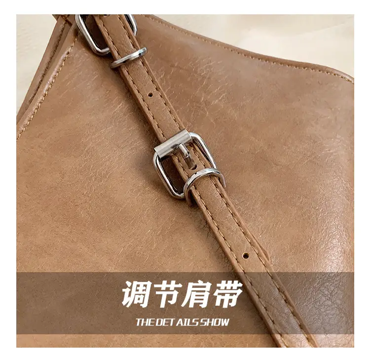 Vintage Cream Shoulder Bag with Long Strap — feature 6