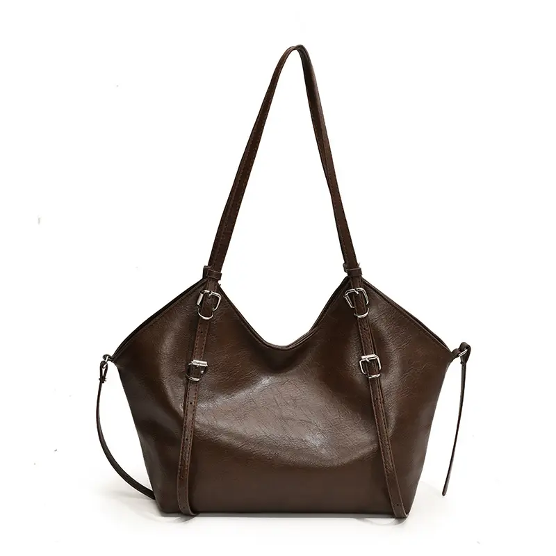 Vintage Cream Shoulder Bag with Long Strap - Image 3