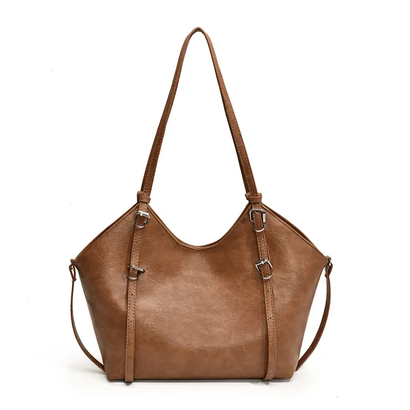 Vintage Cream Shoulder Bag with Long Strap - Image 4