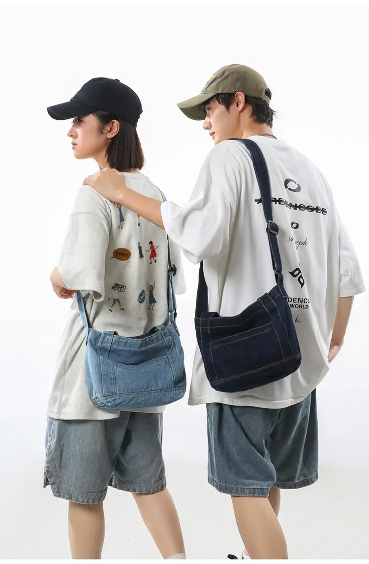 Denim Shoulder Bag 2024 New Solid Color — feature 20