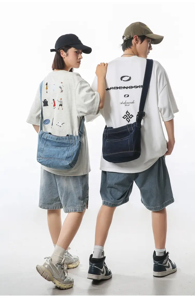Denim Shoulder Bag 2024 New Solid Color — feature 22