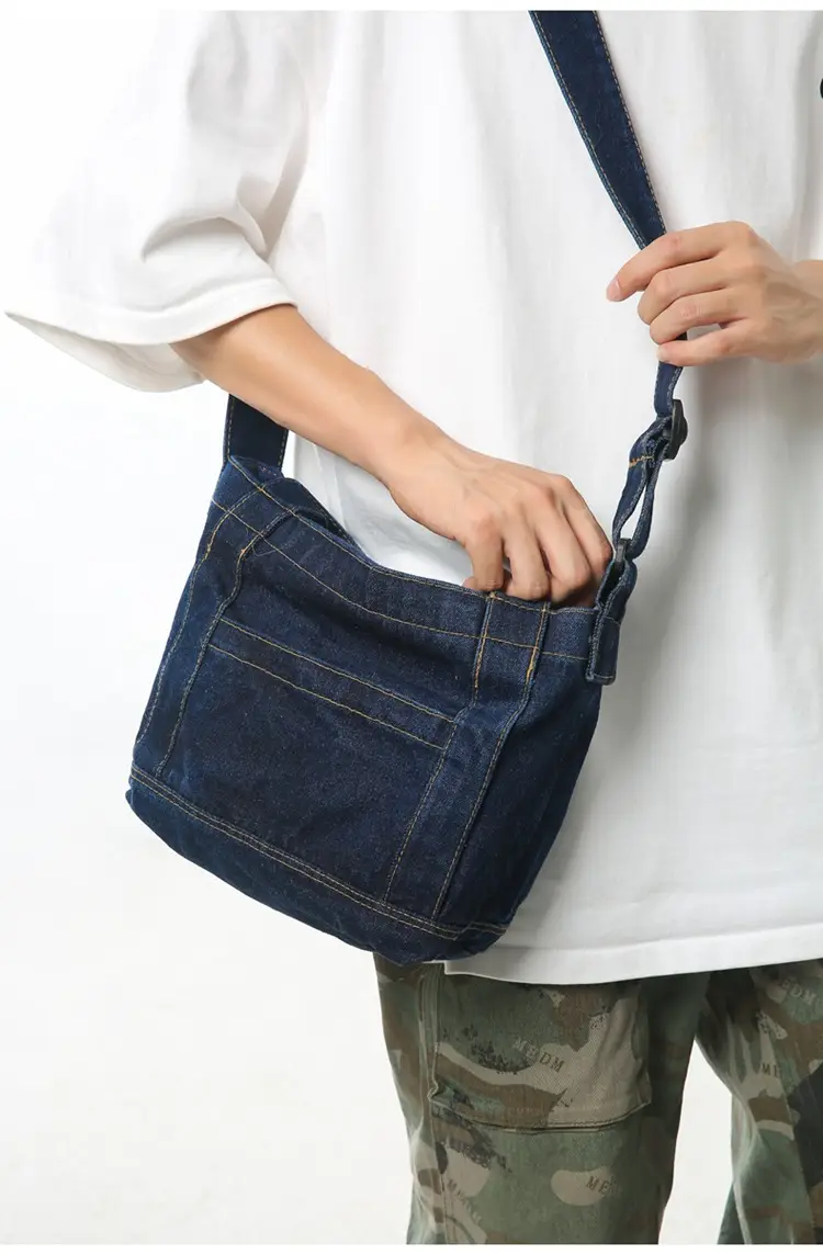 Denim Shoulder Bag 2024 New Solid Color — feature 23
