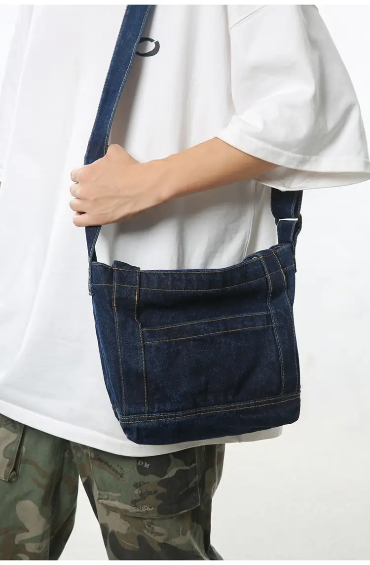 Denim Shoulder Bag 2024 New Solid Color — feature 25