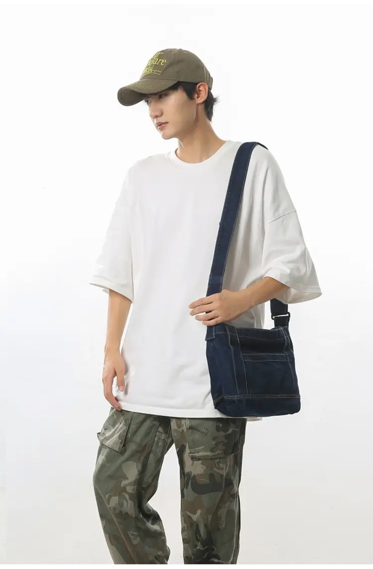 Denim Shoulder Bag 2024 New Solid Color — feature 26