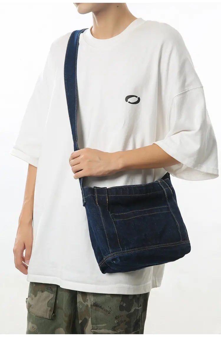 Denim Shoulder Bag 2024 New Solid Color — feature 27