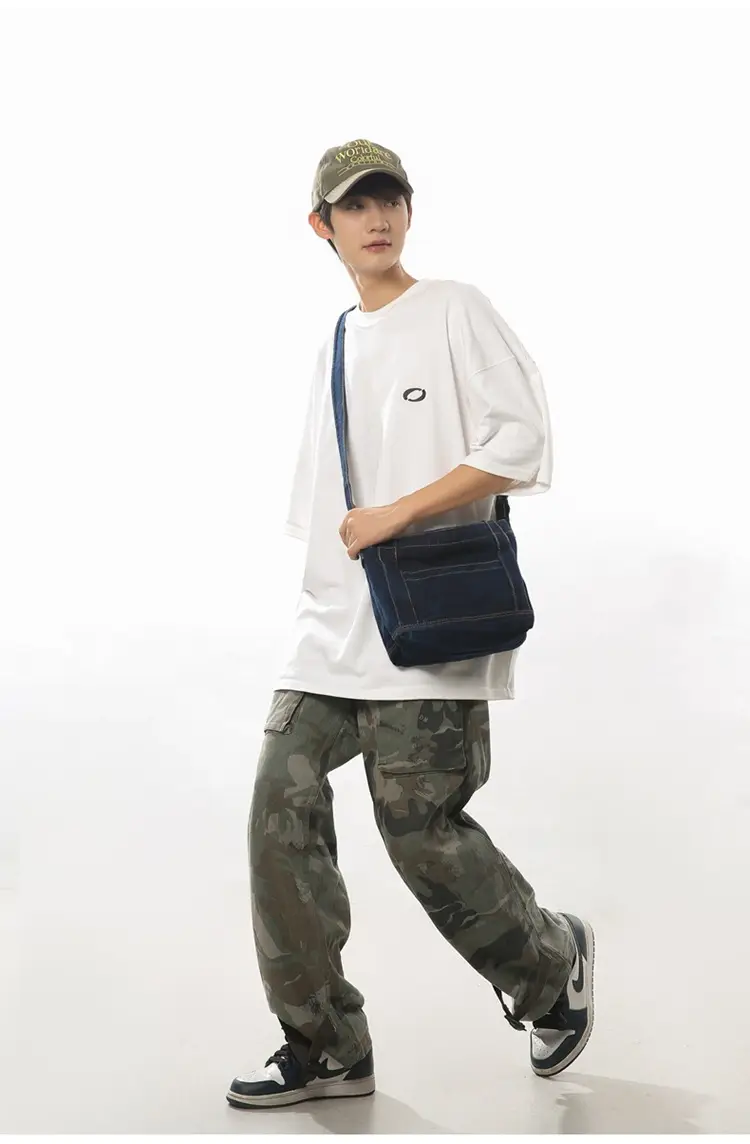 Denim Shoulder Bag 2024 New Solid Color — feature 28