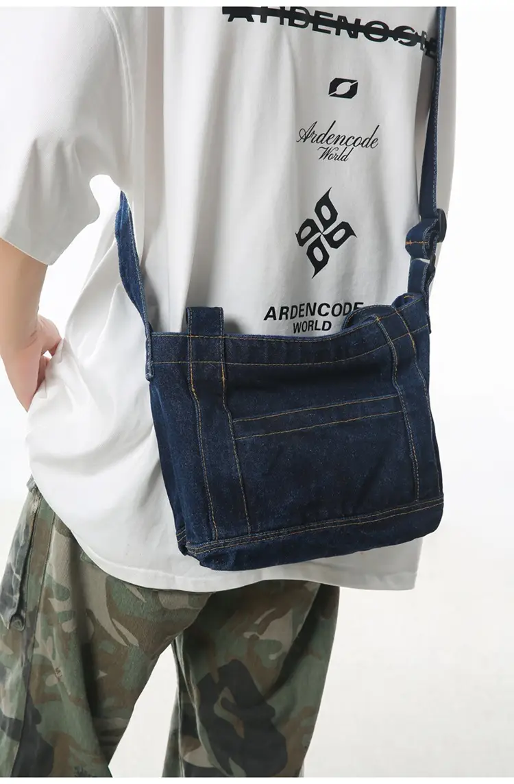 Denim Shoulder Bag 2024 New Solid Color — feature 30