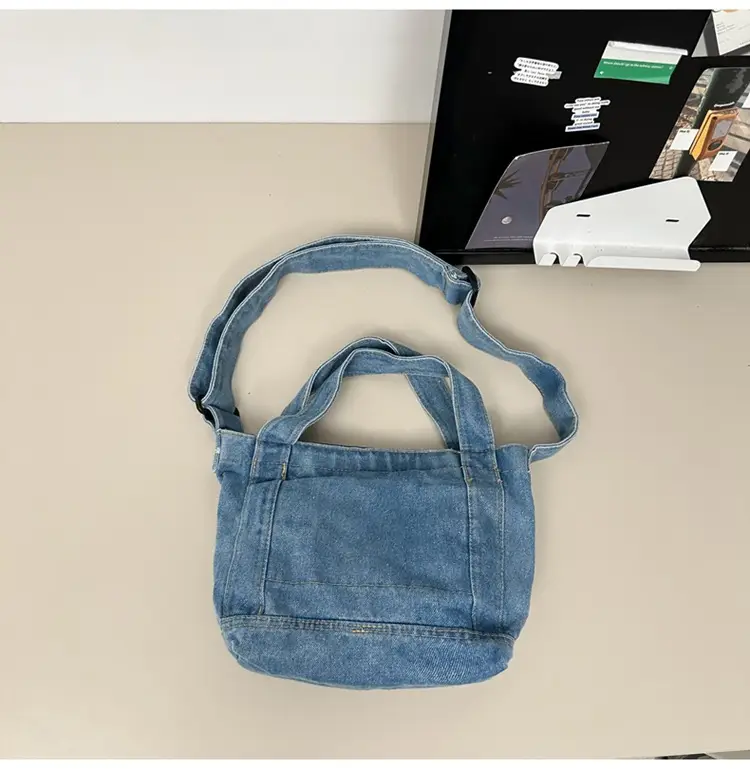 Denim Shoulder Bag 2024 New Solid Color — feature 40