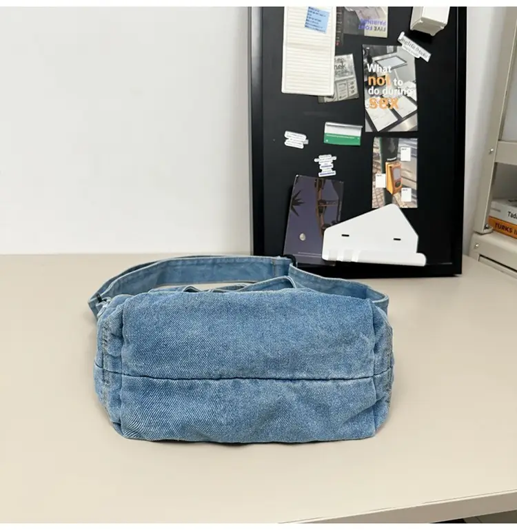 Denim Shoulder Bag 2024 New Solid Color — feature 41