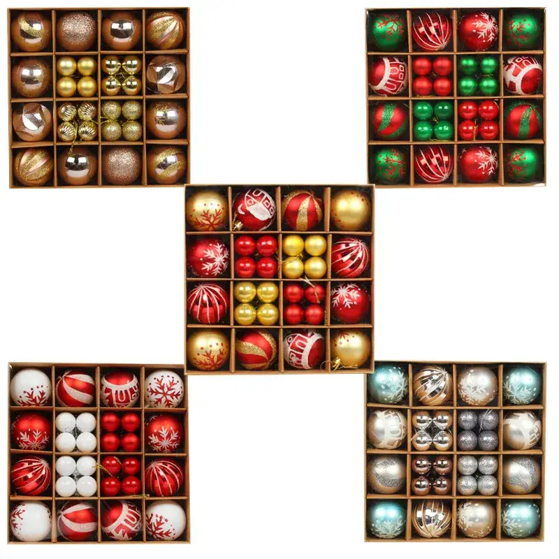 Christmas Ball Set Red White 24x24 6cm - Image 24