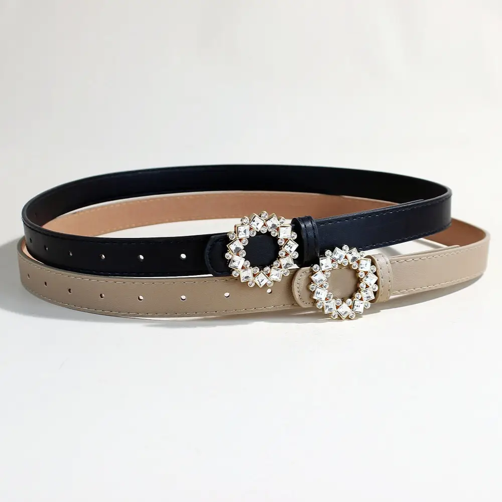 2024 New Women's Rhinestone PU Leather Belt - Image 8