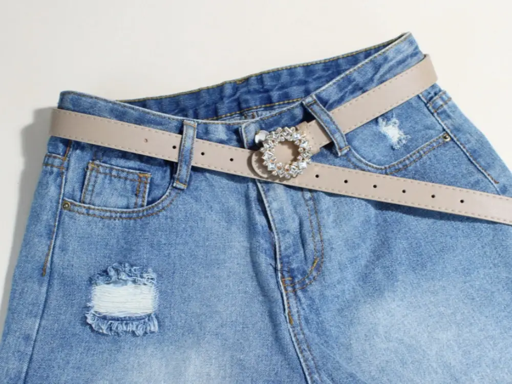 2024 New Women's Rhinestone PU Leather Belt — feature 2