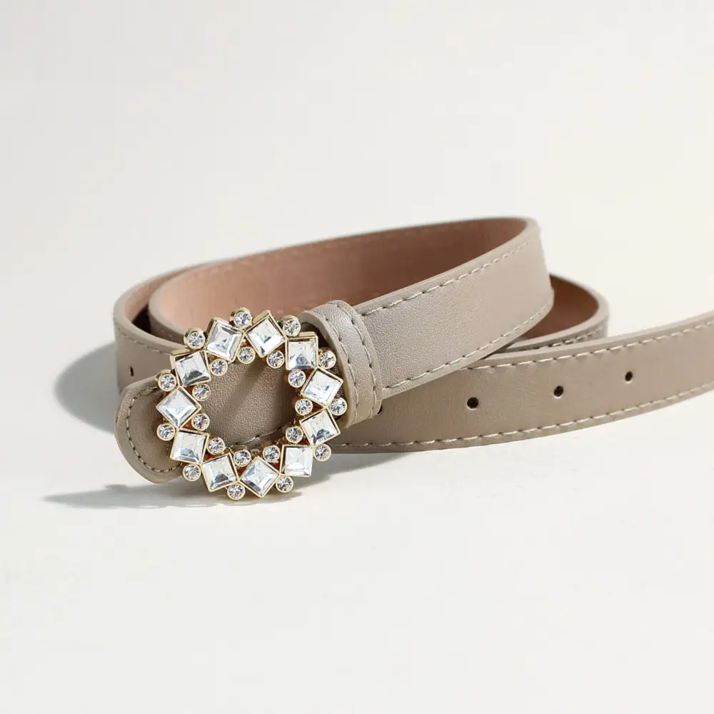 2024 New Women's Rhinestone PU Leather Belt — feature 9