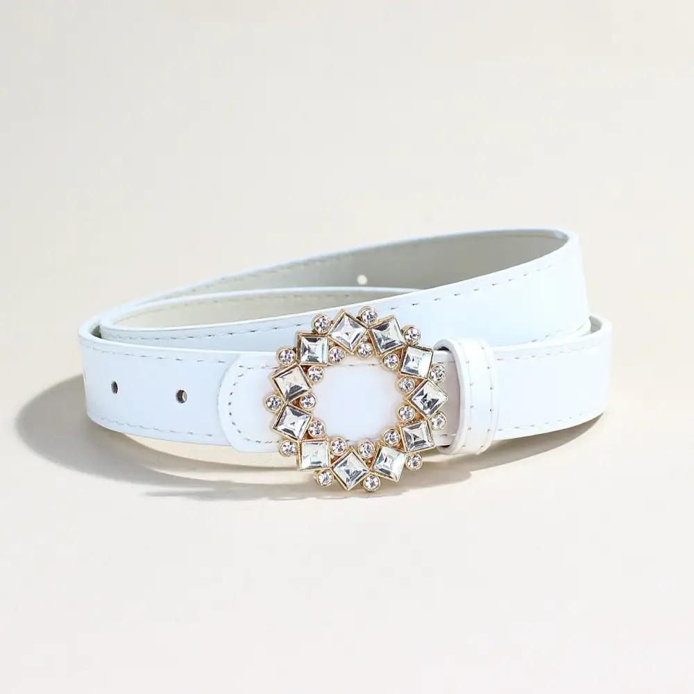 2024 New Women's Rhinestone PU Leather Belt - Image 2
